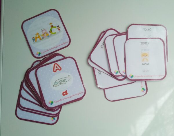 Tarjetas abecedario grafomotricidad