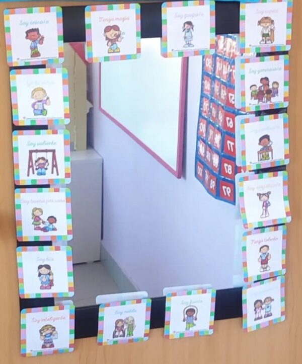 Tarjetas emociones para espejo